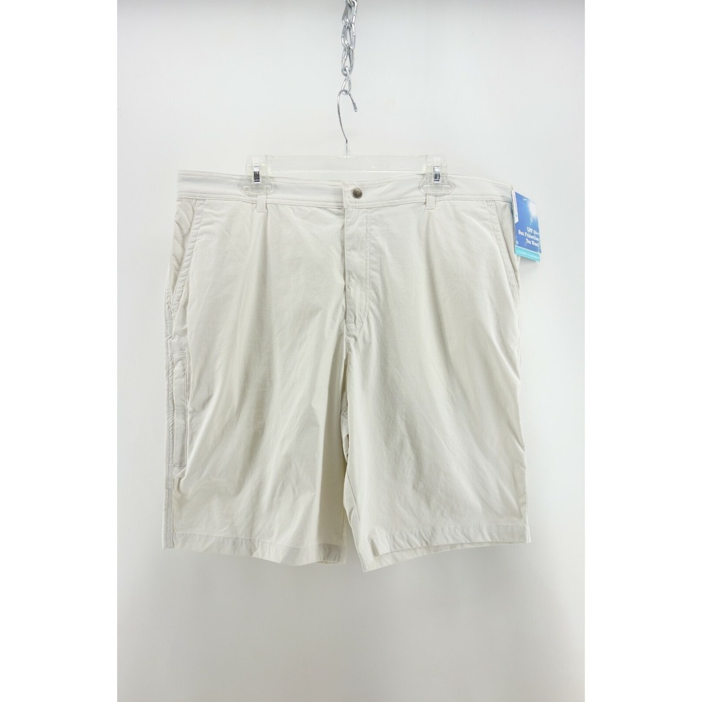Coolibar UPF 50+ Sun Protection Light Khaki Men's SZ 38 Trek Hiking Golf Shorts‎